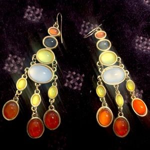 Fun colorful chandelier earrings